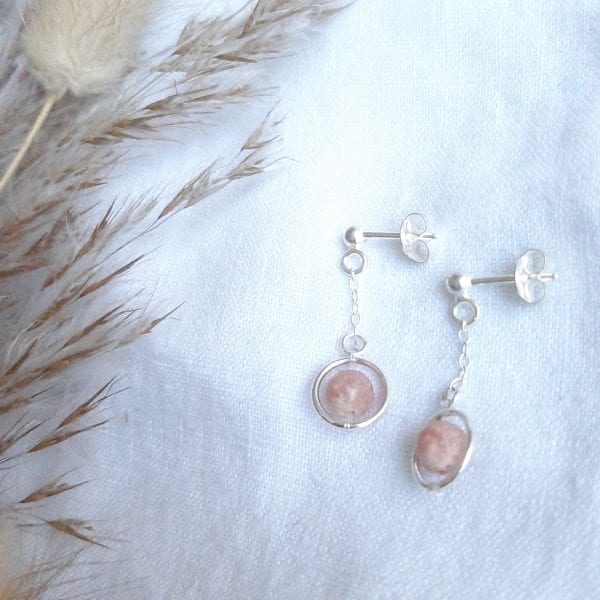 bijoux-pierres-boucle-oreille-cadeaux-femme-Rhodochrosite-orange-argent-lithoterapie-lithosophie-1