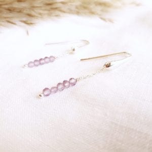 Boucles d'oreilles Étincelles- Améthyste