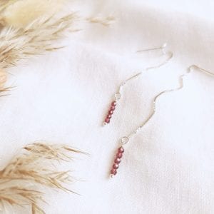 Boucles d'oreilles Étincelles - Grenat